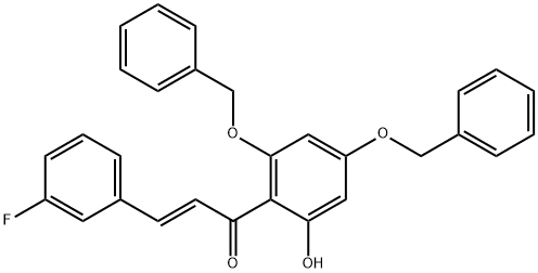 3-(3-Fluorophenyl)-1-[2-hydroxy-4,6-bis(phenylmethoxy)phenyl]-2-propen-1-one Structure