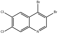 3,4-Dibromo-6,7-dichloroquinoline Structure