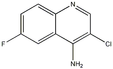 4-아미노-3-클로로-6-플루오로퀴놀린 구조식 이미지