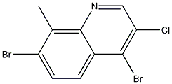 3-Chloro-4,7-dibromo-8-methylquinoline Structure