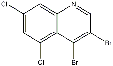 3,4-디브로모-5,7-디클로로퀴놀린 구조식 이미지