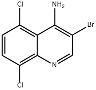 4-아미노-3-브로모-5,8-디클로로퀴놀린 구조식 이미지