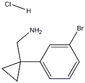 (1-(3-bromophenyl)cyclopropyl)methanamine hydrochloride Structure