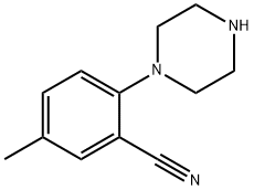 5-Methyl-2-(piperazin-1-yl)benzonitrile Structure