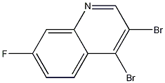 3,4-Dibromo-7-fluoroquinoline Structure