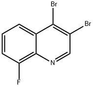 3,4-Dibromo-8-fluoroquinoline Structure