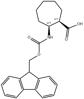 cis-2-(9-Fluorenylmethoxycarbonylamino)cycloheptanecarboxylic acid Structure