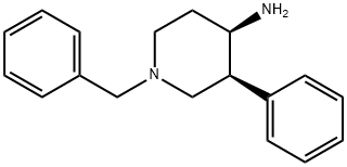 4-Piperidinamine, 3-phenyl-1-(phenylmethyl)-, (3S,4R)- Structure