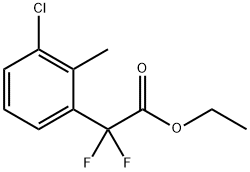 Ethyl 2-(3-chloro-2-methylphenyl)-2,2-difluoroacetate Structure