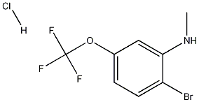 2-브로모-N-메틸-5-(트리플루오로메톡시)아닐린,HCl 구조식 이미지