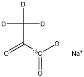 Pyruvic Acid-13C,d3 Sodium Salt Structure