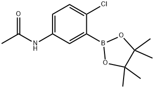 N-(4-Chloro-3-(4,4,5,5-tetramethyl-1,3,2-dioxaborolan-2-yl)phenyl)acetamide 구조식 이미지