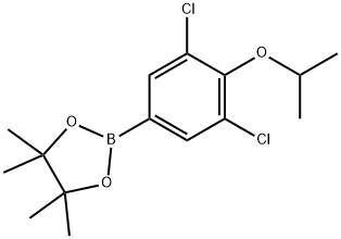 2-(3,5-Dichloro-4-isopropoxyphenyl)-4,4,5,5-tetramethyl-1,3,2-dioxaborolane 구조식 이미지