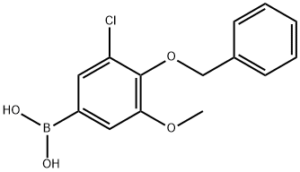 4-(벤질옥시)-3-클로로-5-메톡시페닐보론산 구조식 이미지