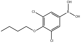 4-Butoxy-3,5-dichlorophenylboronic acid 구조식 이미지