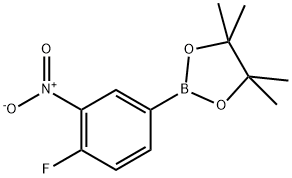 2-(4-fluoro-3-nitrophenyl)-4,4,5,5-tetramethyl-1,3,2-dioxaborolane 구조식 이미지