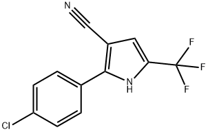 2-(4-Chlorophenyl)-5-(trifluoromethyl)-1H-pyrrole-3-carbonitrile 구조식 이미지