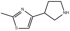 2-methyl-4-(pyrrolidin-3-yl)thiazole hydrochloride Structure