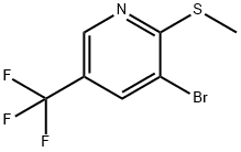 3-Bromo-2-(methylthio)-5-(trifluoromethyl)pyridine Structure