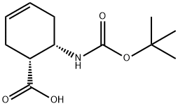 (1R,6S)-6-(tert-butoxycarbonylamino)cyclohex-3-enecarboxylic acid Structure