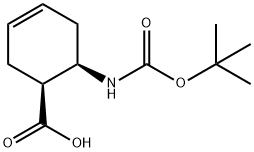 (1S,6R)-6-(tert-butoxycarbonylamino)cyclohex-3-enecarboxylic acid Structure