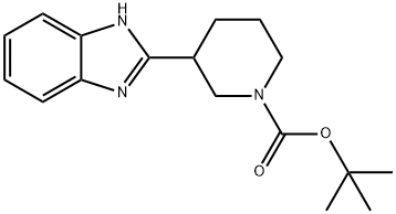 tert-Butyl 3-(1H-benzo[d]imidazol-2-yl)piperidine-1-carboxylate Structure