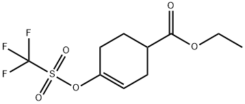 에틸4-(트리플루오로메틸술포닐옥시)시클로헥스-3-엔카르복실레이트 구조식 이미지