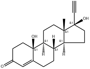 19-노르테스토스테론,17-에티닐-10-하이드록시- 구조식 이미지