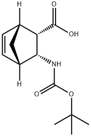 (1R,2S,3R,4S)-3-(tert-butoxycarbonylamino)bicyclo[2.2.1]hept-5-ene-2-carboxylic acid 구조식 이미지