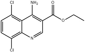 4-Amino-5,8-dichloroquinoline-3-carboxylic acid ethyl ester Structure