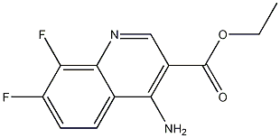 4-Amino-7,8-difluoroquinoline-3-carboxylic acid ethyl ester Structure