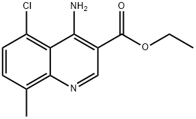 4-Amino-5-chloro-8-methylquinoline-3-carboxylic acid ethyl ester Structure