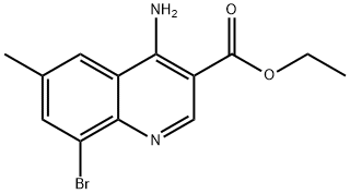 4-Amino-8-bromo-6-methylquinoline-3-carboxylic acid ethyl ester Structure