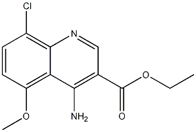 4-Amino-8-chloro-5-methoxyquinoline-3-carboxylic acid ethyl ester Structure