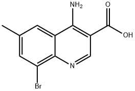 4-아미노-8-브로모-6-메틸퀴놀린-3-카르복실산 구조식 이미지