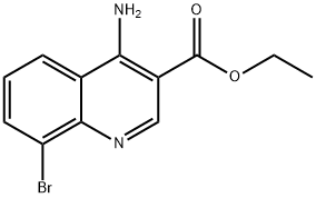 4-아미노-8-브로모퀴놀린-3-카르복실산에틸에스테르 구조식 이미지