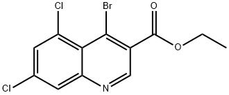 4-Bromo-5,7-dichloroquinoline-3-carboxylic acid ethyl ester Structure