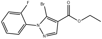 ethyl 5-bromo-1-(2-fluorophenyl)-1H-pyrazole-4-carboxylate Structure