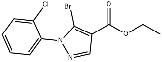 5-Bromo-1-(2-chloro-phenyl)-1H-pyrazole-4-carboxylic acid ethyl ester Structure