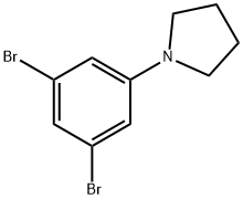 3,5-디브로모-1-피롤리디노벤젠 구조식 이미지