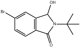 5-브로모-2-tert-부틸-3-하이드록시이소인돌린-1-온 구조식 이미지