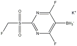 칼륨트리플루오로(2-(메틸설포닐)피리미딘-5-일)보레이트 구조식 이미지
