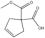 3-Cyclopentene-1,1-dicarboxylic acid monomethyl ester Structure