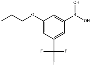 3-n-Propoxy-5-(trifluoromethyl)phenylboronic acid 구조식 이미지