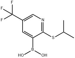 2-(Isopropylthio)-5-(trifluoromethyl)pyridin-3-ylboronic acid Structure