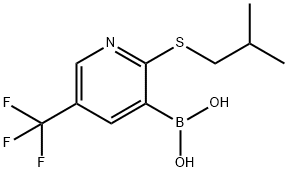 2-(이소부틸티오)-5-(트리플루오로메틸)피리딘-3-보론산 구조식 이미지