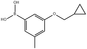 3-(Cyclopropylmethoxy)-5-methylphenylboronic acid 구조식 이미지