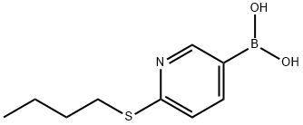 6-(Butylthio)pyridine-3-boronic acid 구조식 이미지