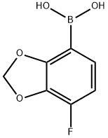 7-플루오로벤조[d][1,3]디옥솔-4-일보론산 구조식 이미지