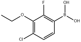 4-클로로-3-에톡시-2-플루오로페닐보론산 구조식 이미지